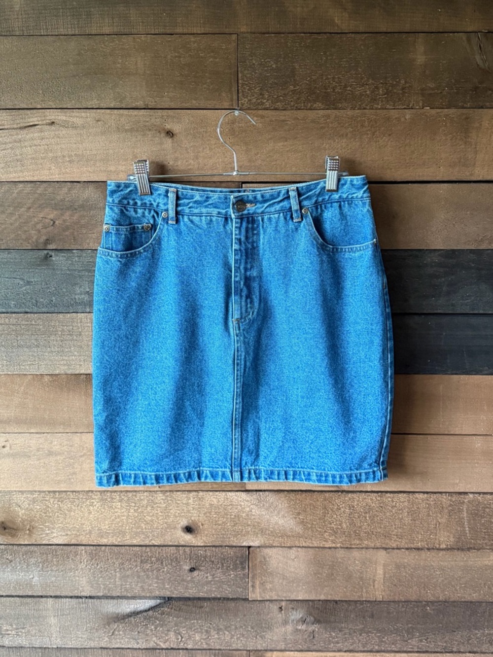 Vintage Newport News Jeanology Denim Mini Skirt Blue Y2K Cotton 10